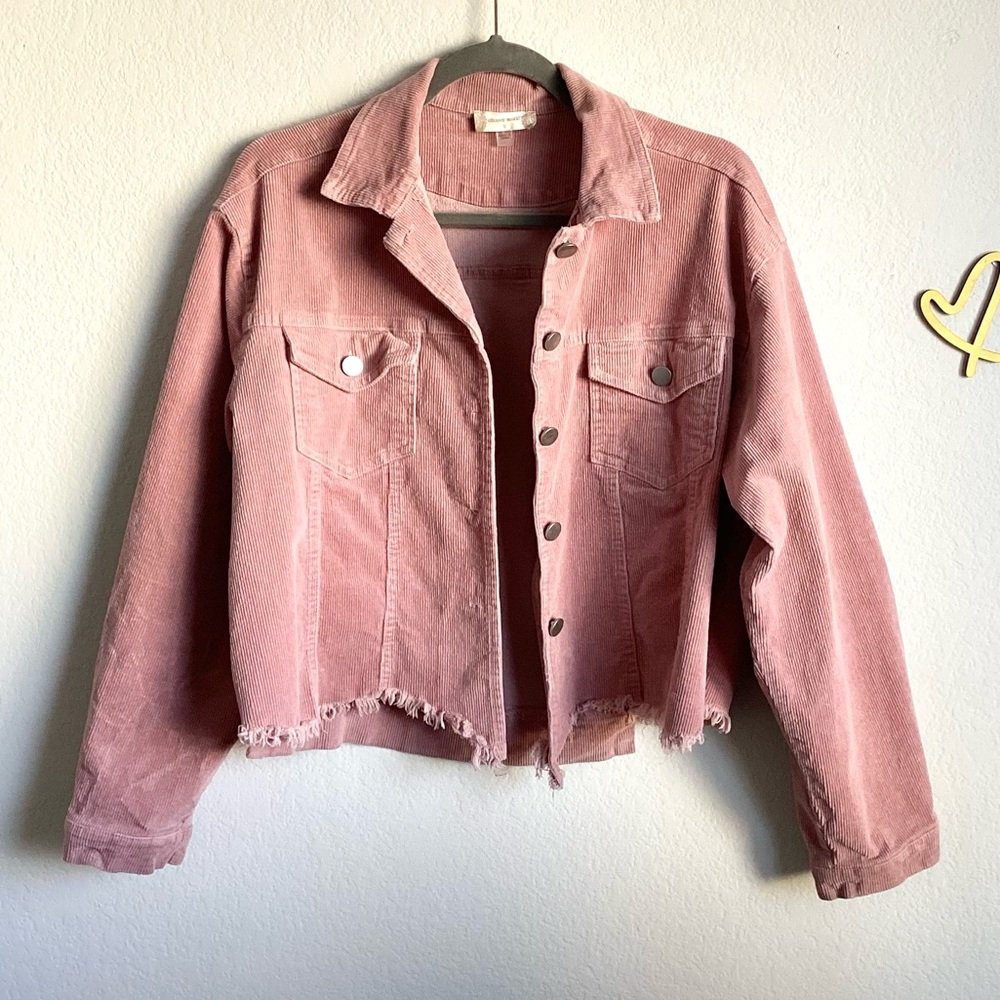 \Altar’d State\• Pink Corduroy Jacket
